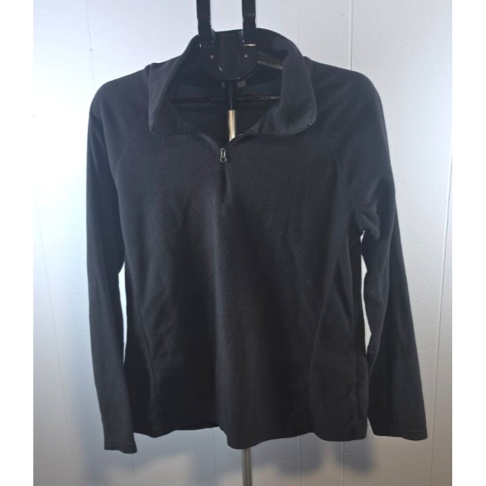 Columbia Dark Gray Almost Black Size XL Fleece Pullover Shirt Excellent